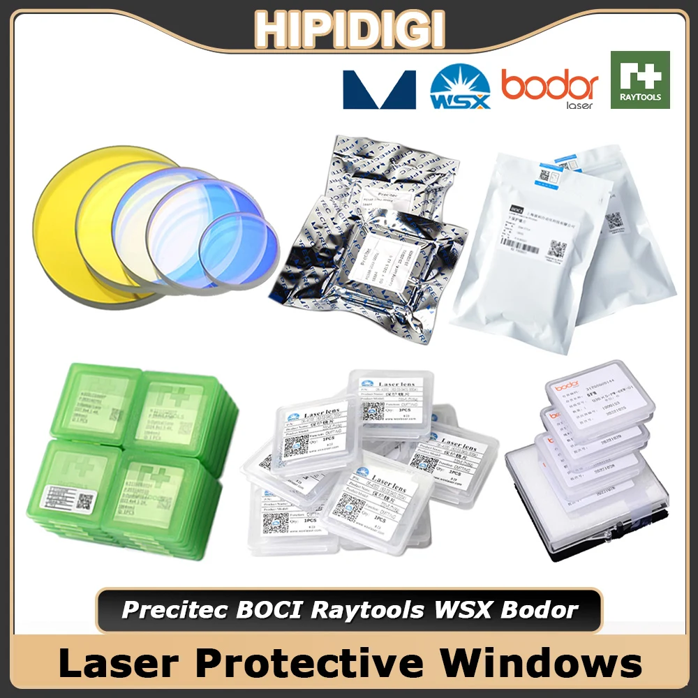 Original Laser Protective Windows Raytools WSX Precitec Bodor Boci Protection Lens 37x7 Fiber Powerful Cutting Machine Head Part