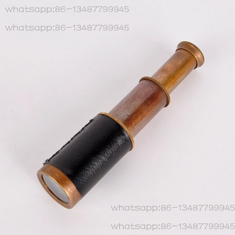 

Vintage Aged Brass Telescope Single Hole Single Telescopic Sailing Pirate Telescope Prop Soft Packaged Small