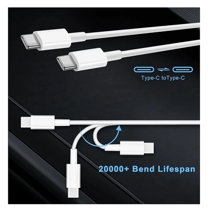 Auto ladegerät 2er Pack 40W Dual Port Fast USB C Auto ladegerät Power Feuerzeug Adapter mit 3ft USB C zu C Kabel 1 Satz