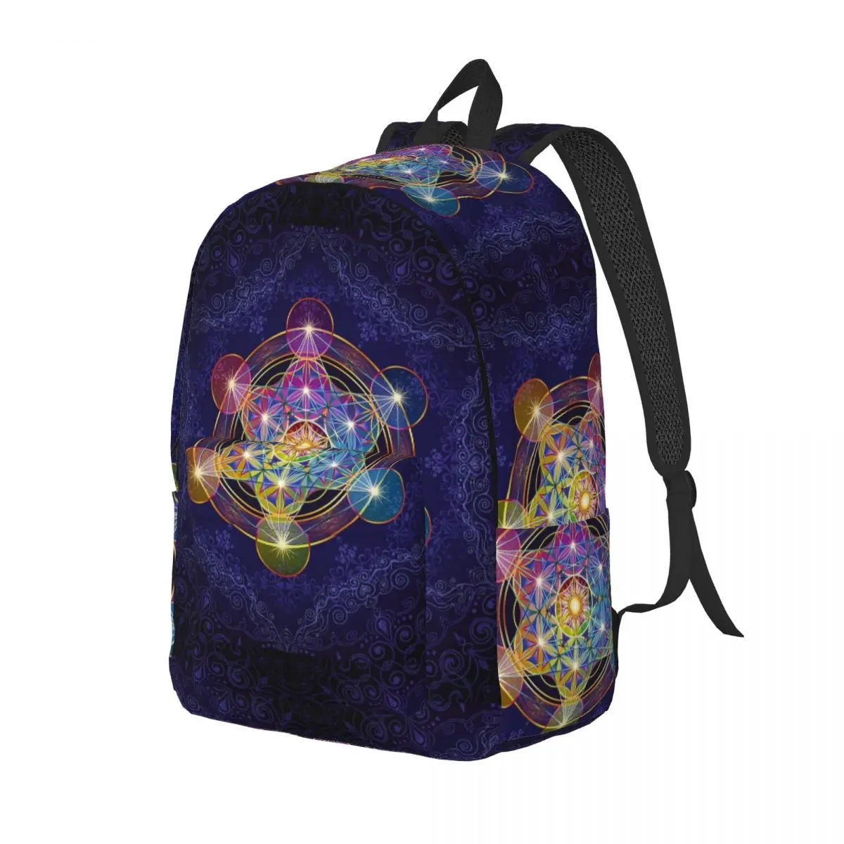Metatron's Cube Merkabah Backpack Daypack Large Capacity Children BookBag School Bag Shoulder Bags for Boys Girls