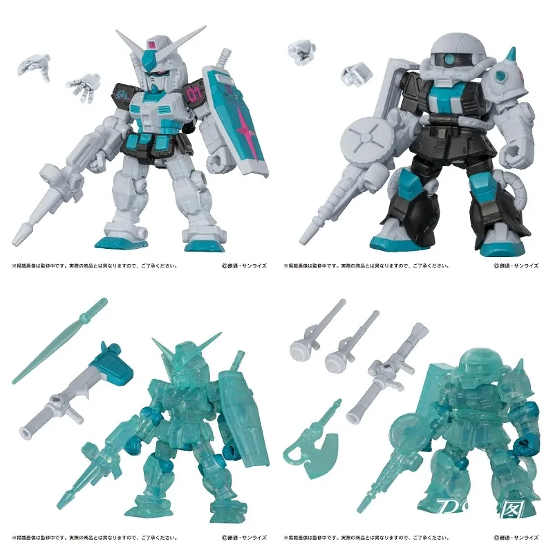 

Bandai натуральная 4 шт. MSE RX-78-2 GUNDAM Hatsune Miku Color Ver. Сборная модель игрушки Коллекционные украшения Подарки для детей