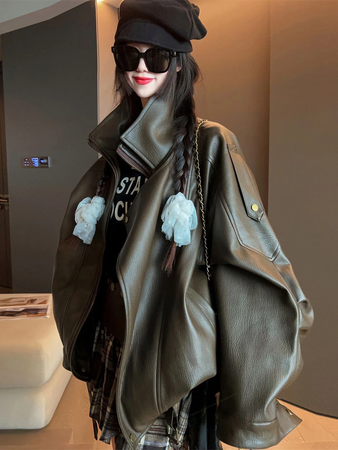 

Spring Autumn Y2k Retro Women's jacket Zip-up jackets Oversized clothes,Streetwear Woman clothing Coats,Men's Coat 2025 New