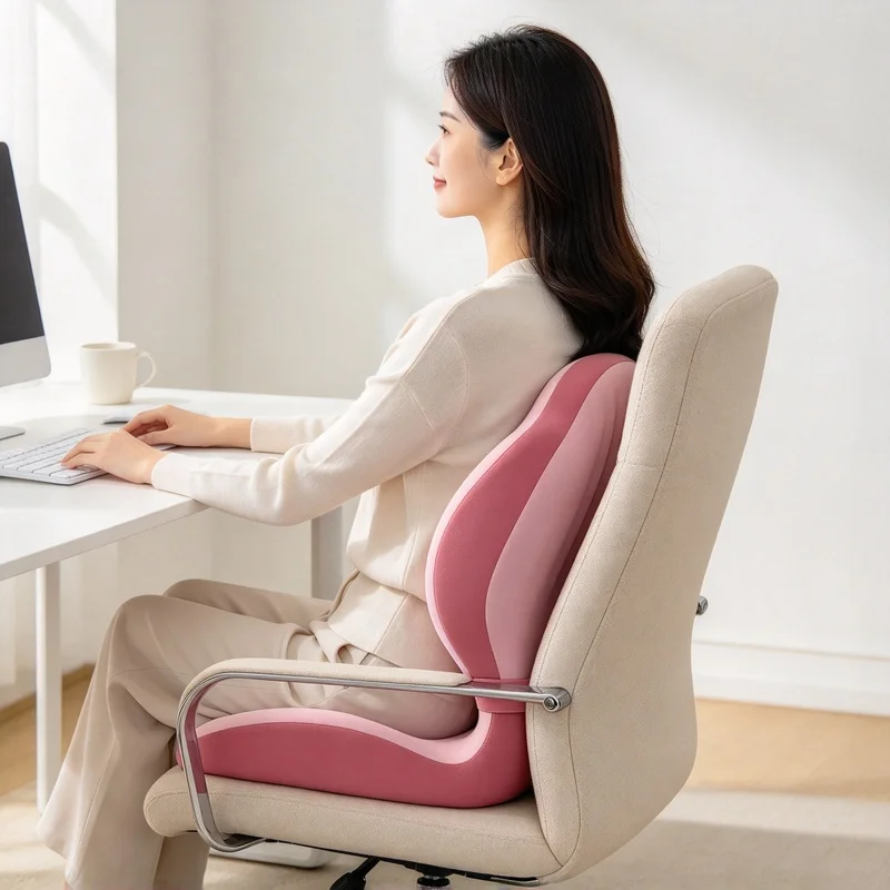 Coussin de siège en mousse à mémoire de forme de qualité supérieure avec coussin de soutien lombaire, soutien dorsal ergonomique pour chaise de bureau et siège de voiture