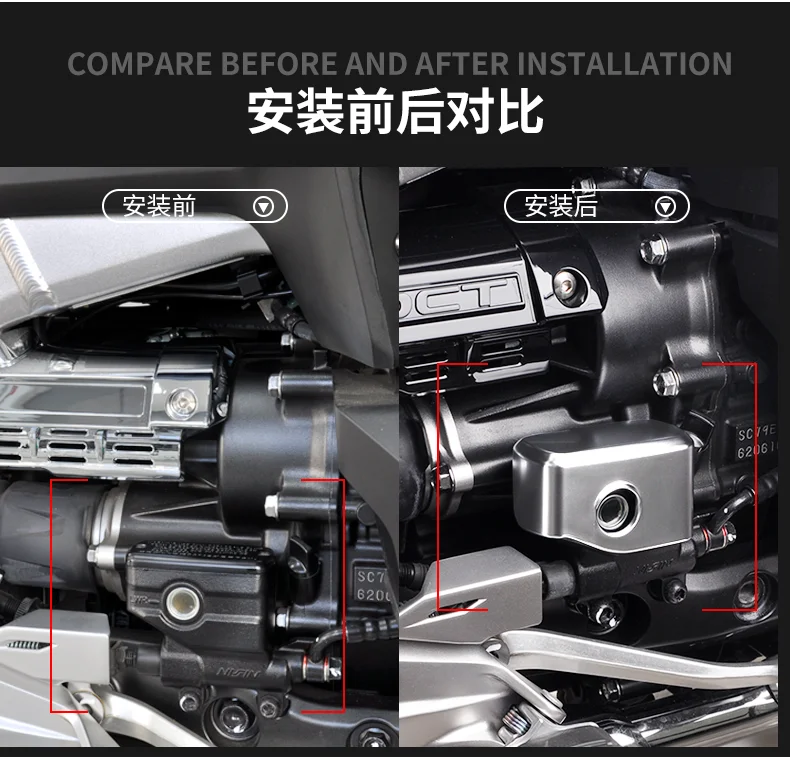 PANICAL Chrom-Dekorationsabdeckung für Honda Goldwing GL1800 2018-2026 Motorrad Vorder- und Heckgehäuse Schutz Zubehör – Detail 16
