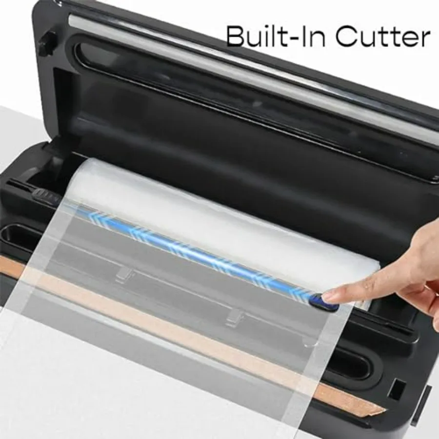 6in1 Vacuum Sealing System with BuiltIn Cutter for Food Preservation Ideal for Home Kitchen Storage Meal Prep and LongTerm Food