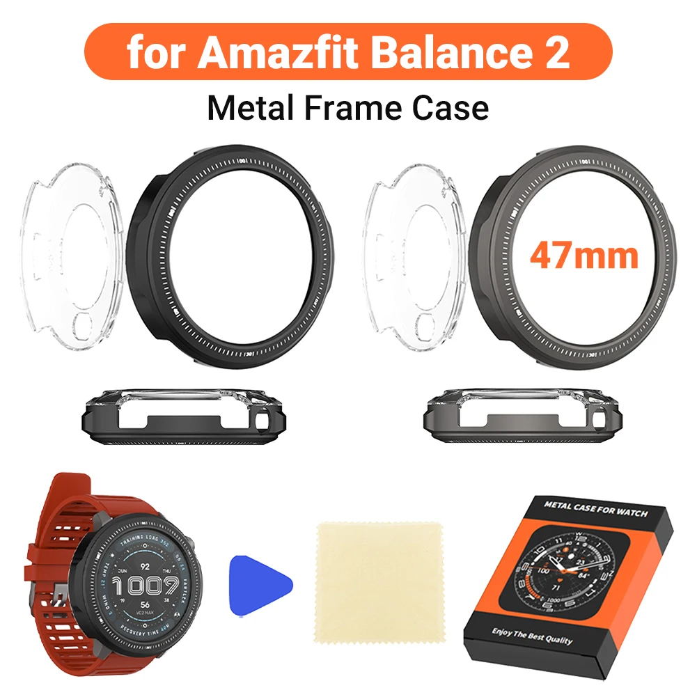 Capa protetora oca resistente a quedas, acessórios compatíveis com amazfit balance 2 smart watch 47mm