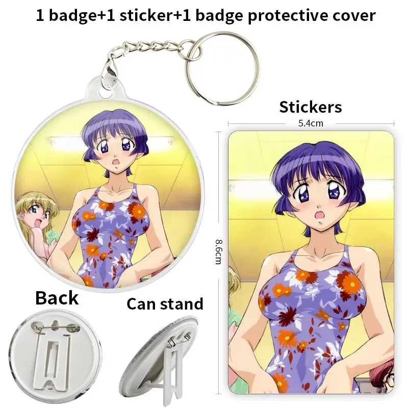 Ai Yori Aoshi Sakuraba Aoi لعبة أنيمي شخصية شارة بروش مرساة الأجهزة الطرفية دبوس 58 مللي متر لتقوم بها بنفسك تلميذ قبعة موضة Fandom