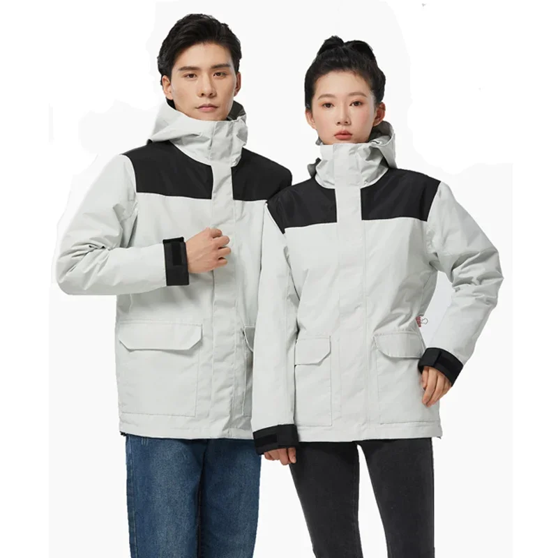 Fashion Removable Down Jacket Outdoor Winter Coat Clothes Custom Design hooded winter Padded Jacket