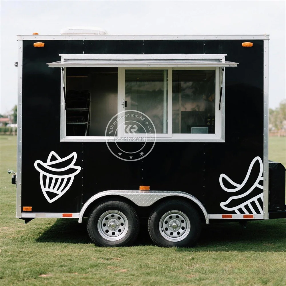 

Изготовленные на заказ прицепы для уличной еды, полностью оборудованные мобильные небольшие грузовики для фаст-фуда, тележка для мороженого для пиццы, хот-догов, небольшой прицеп для кофе