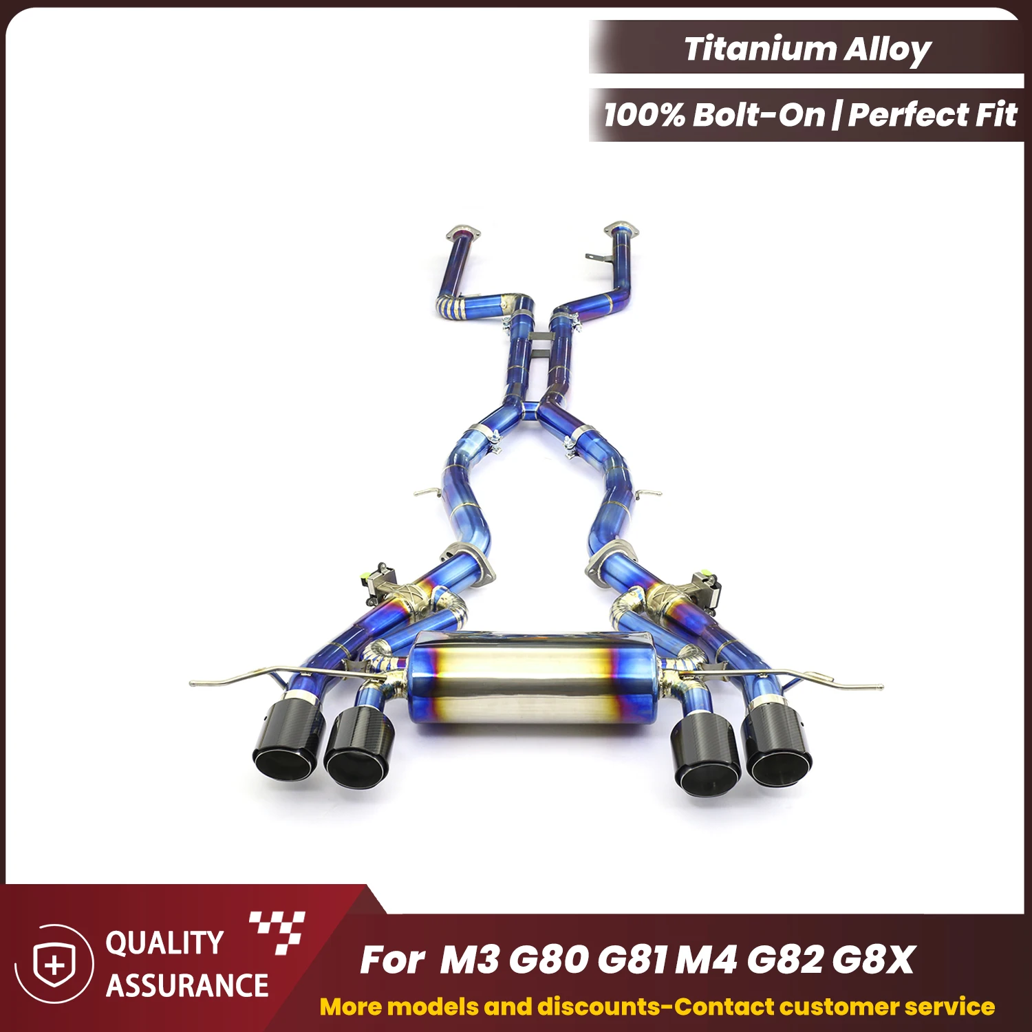 

Titanium Alloy Valvetronic Exhaust System For BMW M3 G80 G81 M4 G82 G8X Aggressive Sound And Performance Gain