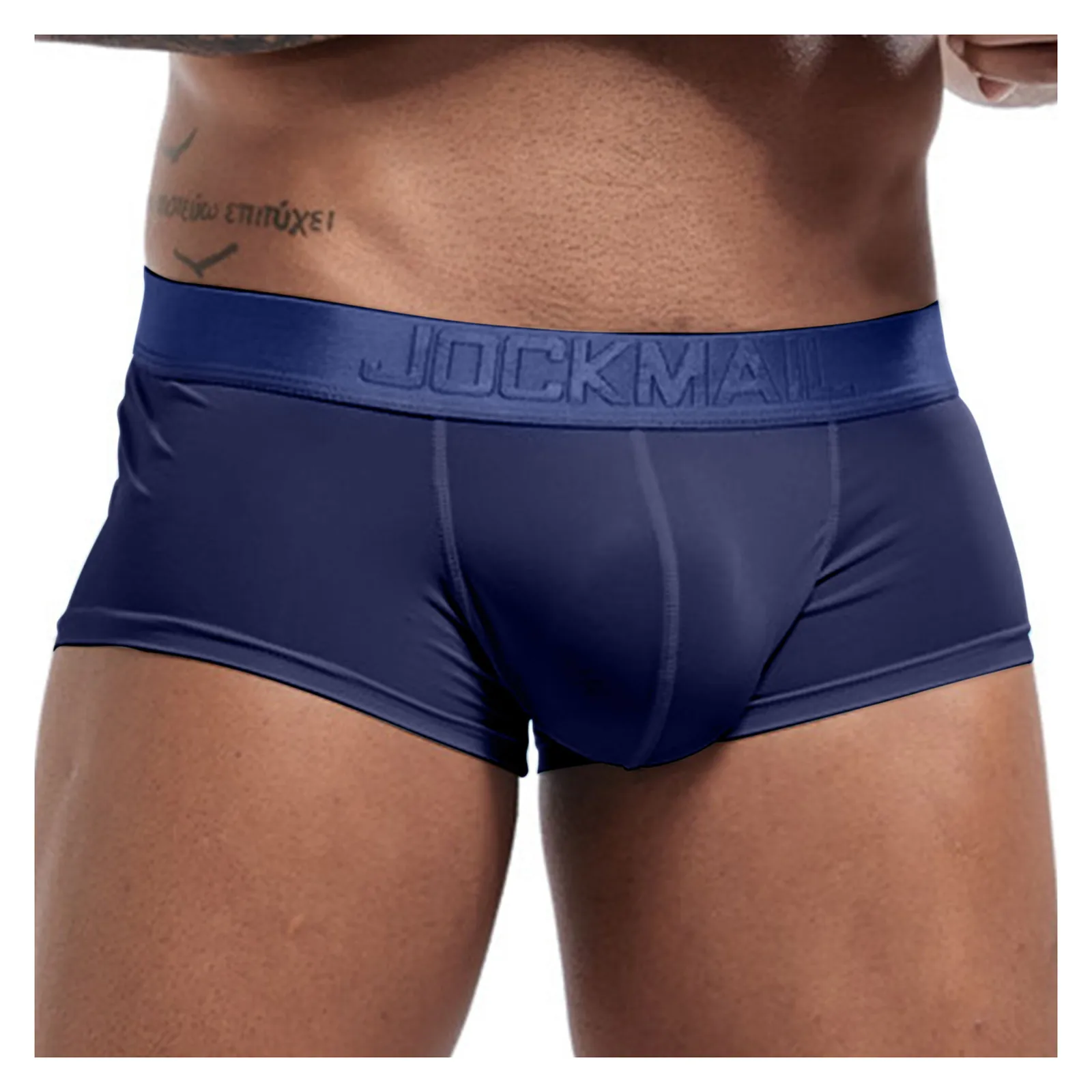 Men Breathable Boxers Solid Color Boxers Underwear U Convex Sexy Transparent Underpants Men Ice Silk Panties Shorts