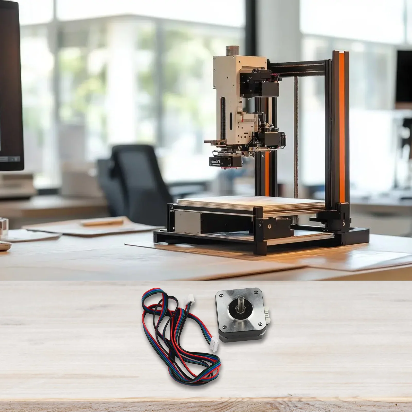 Stepper Motor For Nema 17 Pancake 1A with 23mm Body Length Suitable for 3D Printer Applications with For xh2 54 Connector Cable