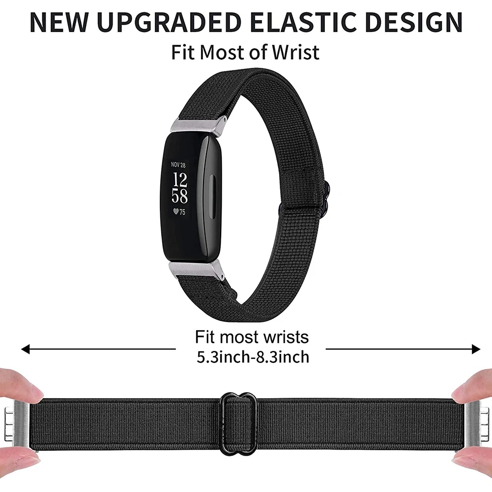 Cinturini per orologi eccellenti e intelligenti per Fitbit Inspire 2/ Inspire HR, cinturini di ricambio per braccialetti con cinturino morbido elastico regolabile