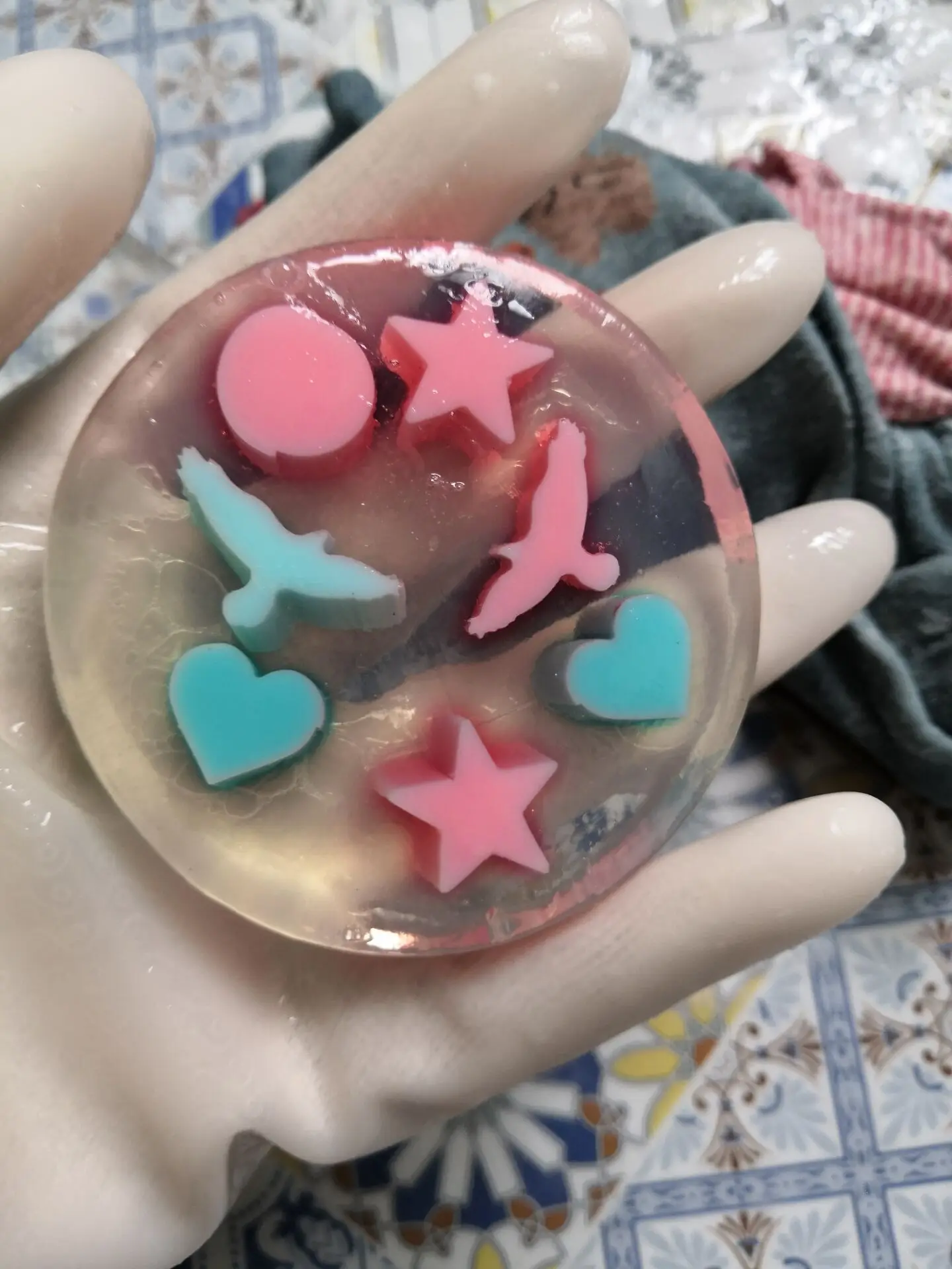 1.5cm mini heart star round eagle silicone tube soap column mold