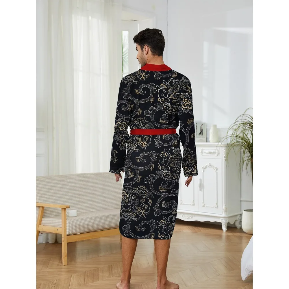 Men's Trendy Leisure Home Quick Drying Entertainment Nightie for Men, Digital Printed Fun Men's Funny Pajamas