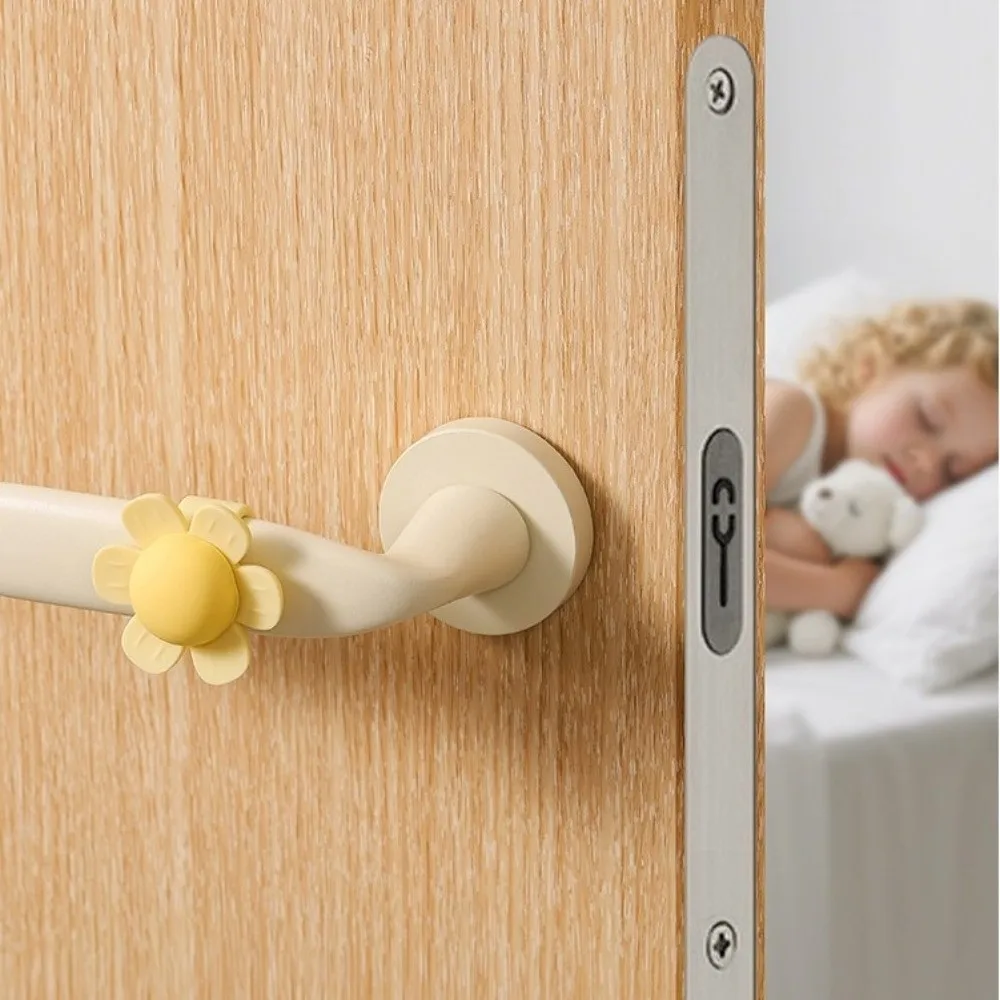 

Cartoon Flower Door Handle Protector Anti-Collision Silent Protection Door Handle Stopper Resuable Doorknob Bumper Pad Home Use