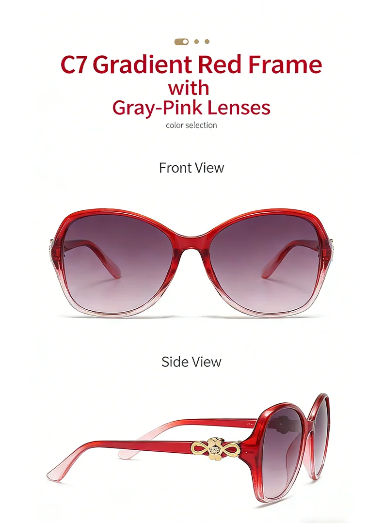 Neue grenzüberschreitende High-End-Sonnenbrille mit großem Rahmen zum Abnehmen im koreanischen Stil, trendige und modische Instagram-Sonnenbrille mit Sonnenschutz 2610 – Detail 16