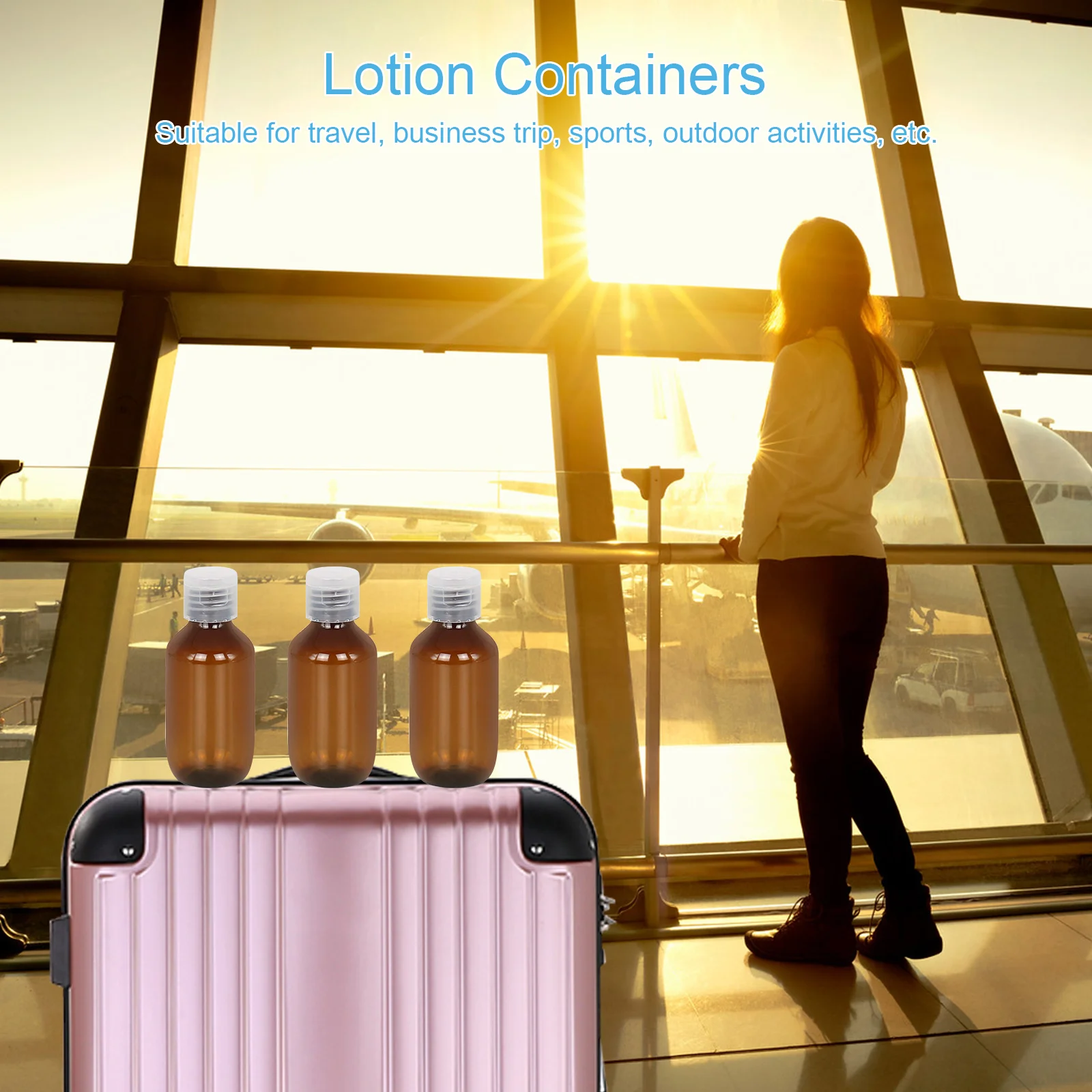 

16Pcs 60ml Travel Makeup Bottles Refillable Lotion Dispensers Ecofriendly Portable for Shampoo Body Wash Sports Outdoor