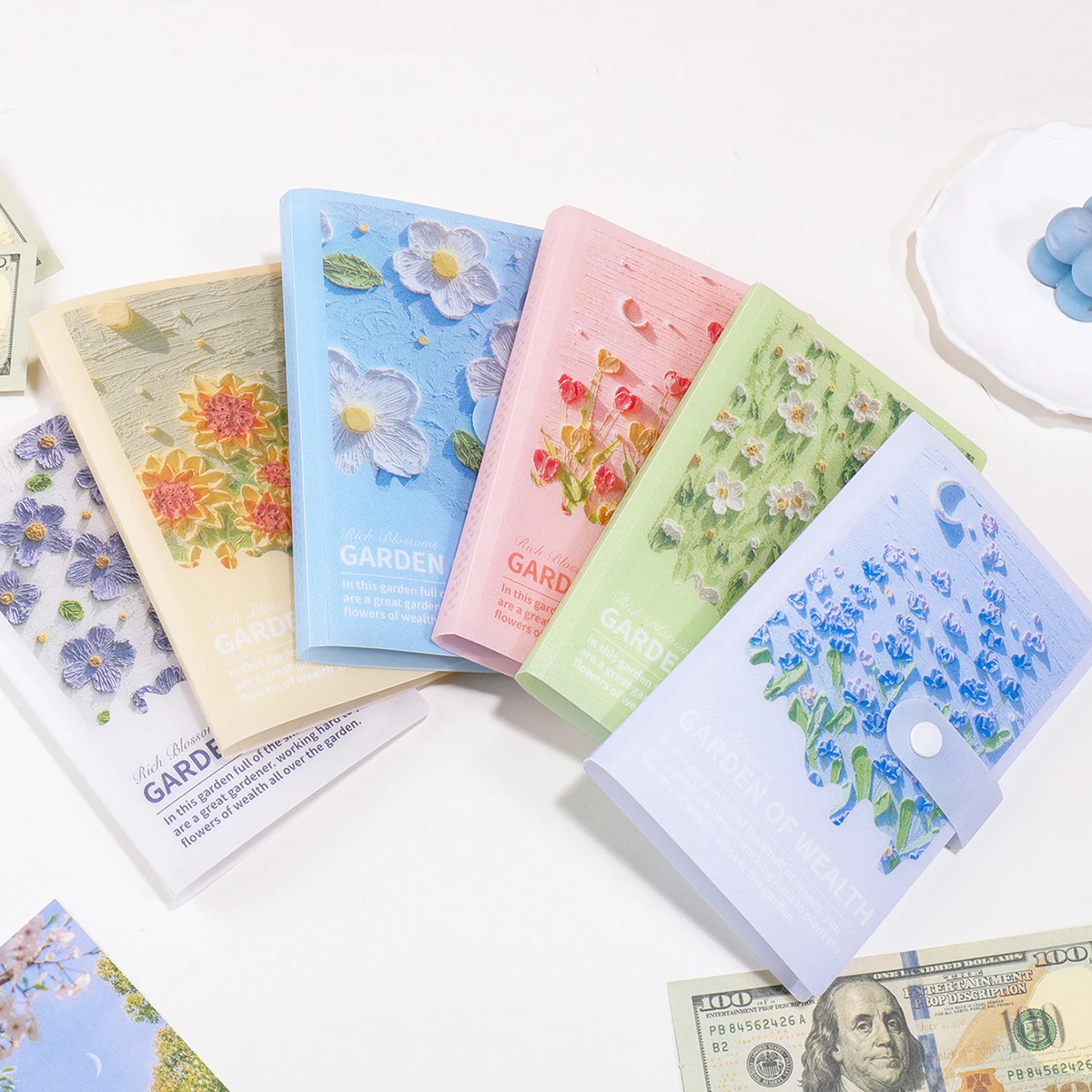 

100 Pocket Currency Album Portable Banknotes Holder Paper Money Sleeves Storage Book for Tickets Stamps Collection Supplies