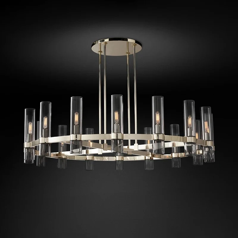 Imagem -06 - Brass Chrome Led Chandelier Lighting Camadas Suspensão Lustre Design Americano Moderno Iluminação para Sala de Estar 2024