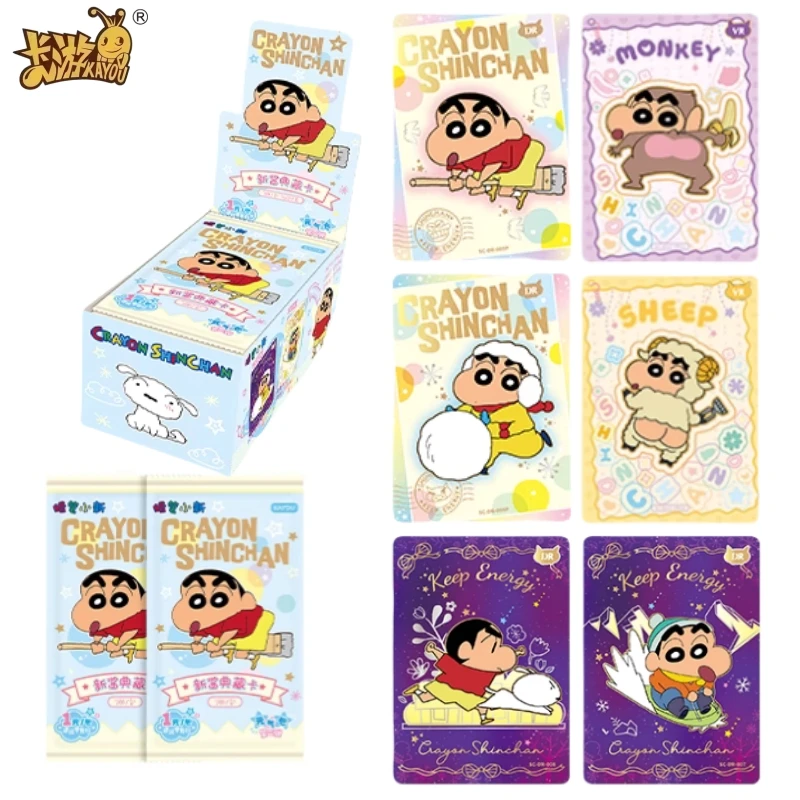 

KAYOU Original Box Crayon Shin-chan Card Animation Theme Series Game Collection Card Cartoon Periphery Children Toy Gift Genuine