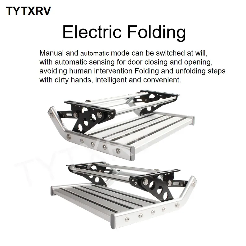 High Strength RV Step 501*476*183mm Manual Anti-slip Aluminum Folding Single Step