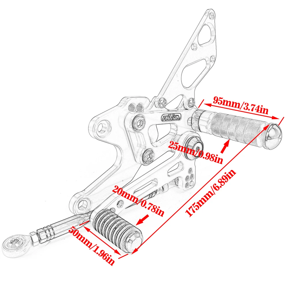 CNC Adjustable Rearset Footpeg Footrest Rear Set For KTM 1290 Super Duke DUKE1290 R GT 2014-2019 Foot Pedal Accessories