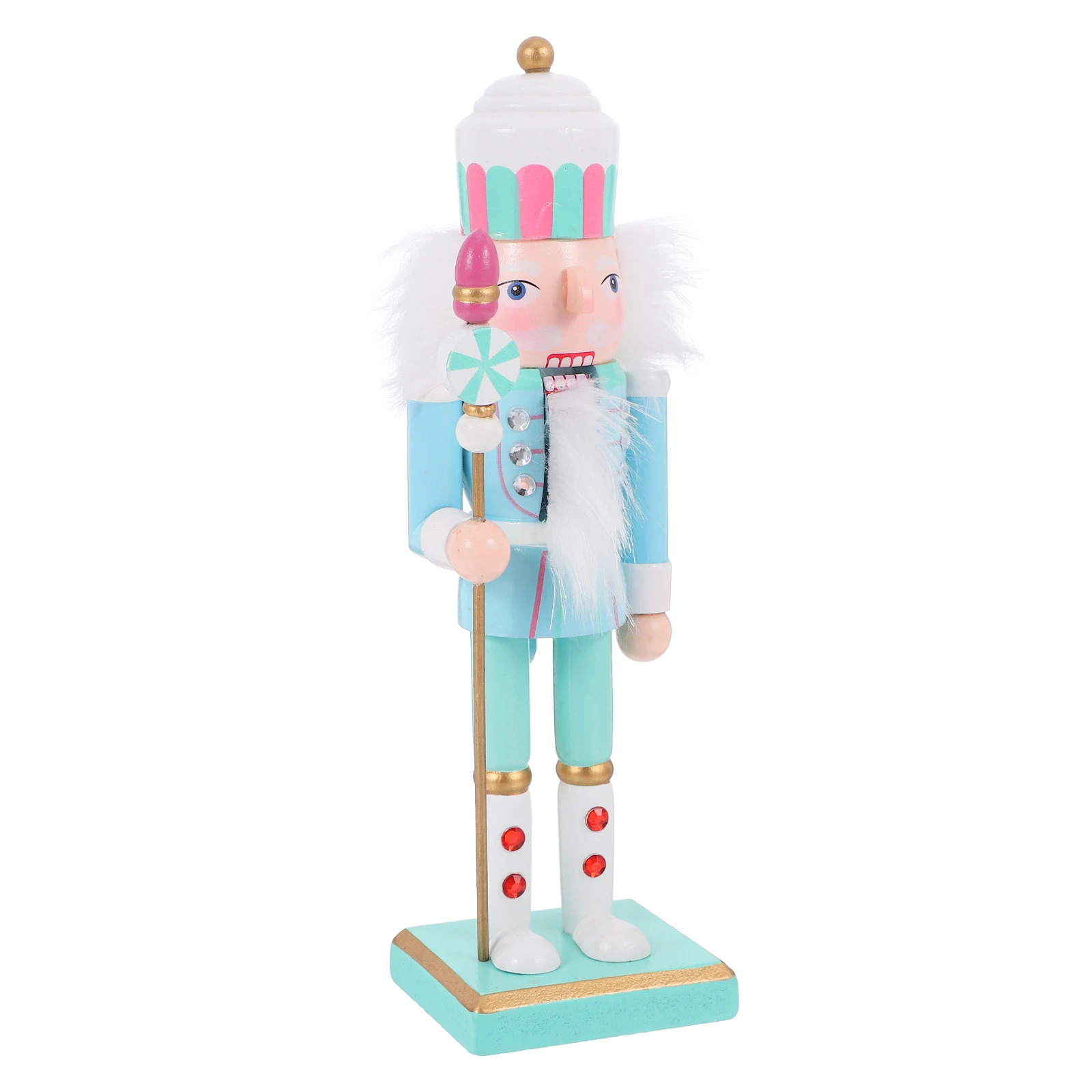 

1pcs Wooden Nutcracker Soldier Decoration Reusable Christmas Desktop Decor Festival Craft Xmas Supplies Wood Nutcrackers