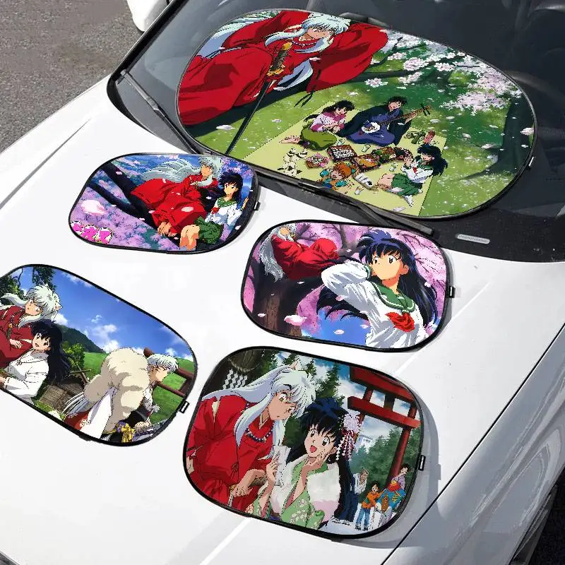 

I-Inuyasha Side Window Sun Shade For Car Electrostatic Curtains Anti-Glare Car Sun Protection Cover 99.9% UVR Blocking