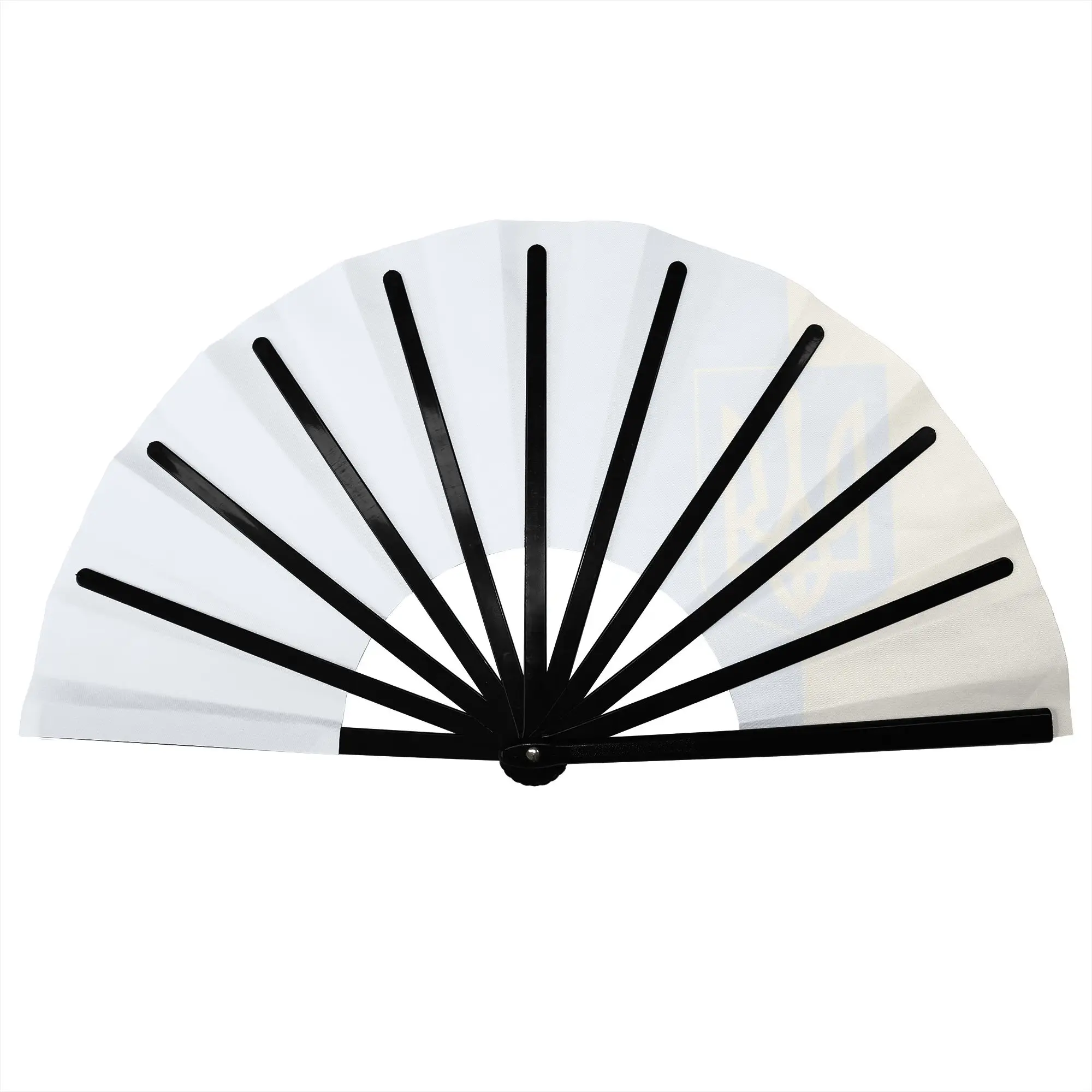 Customized Flag Of Ukraine Portable Pocket Fan Camping Ukrainian Heart Polyester Folding Fan Chinese Dance Handheld Cooling Fans