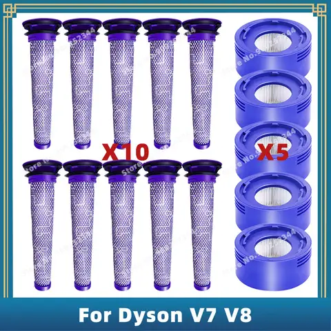 Compatibel voor Dyson V7 V8 draadloze stofzuiger vervangende reserveonderdelen accessoires voorfilter postfilter