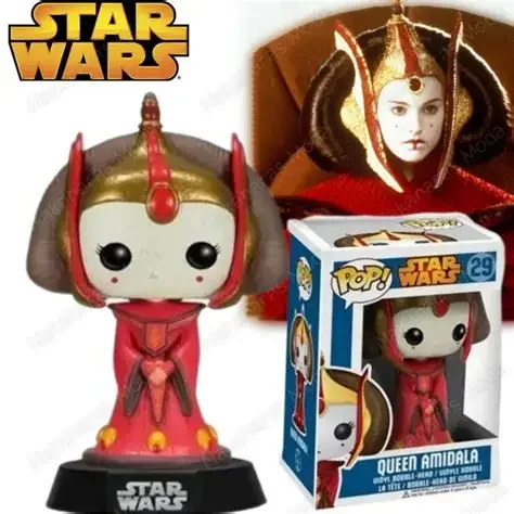 ファンコ-pop-スター・ウォーズ-クイーン・アミダラ-29--ビニール製ボブルヘッドフィギュア-ナブー女王パドメ-コレクタブルモデルおもちゃ-ファンへのギフト
