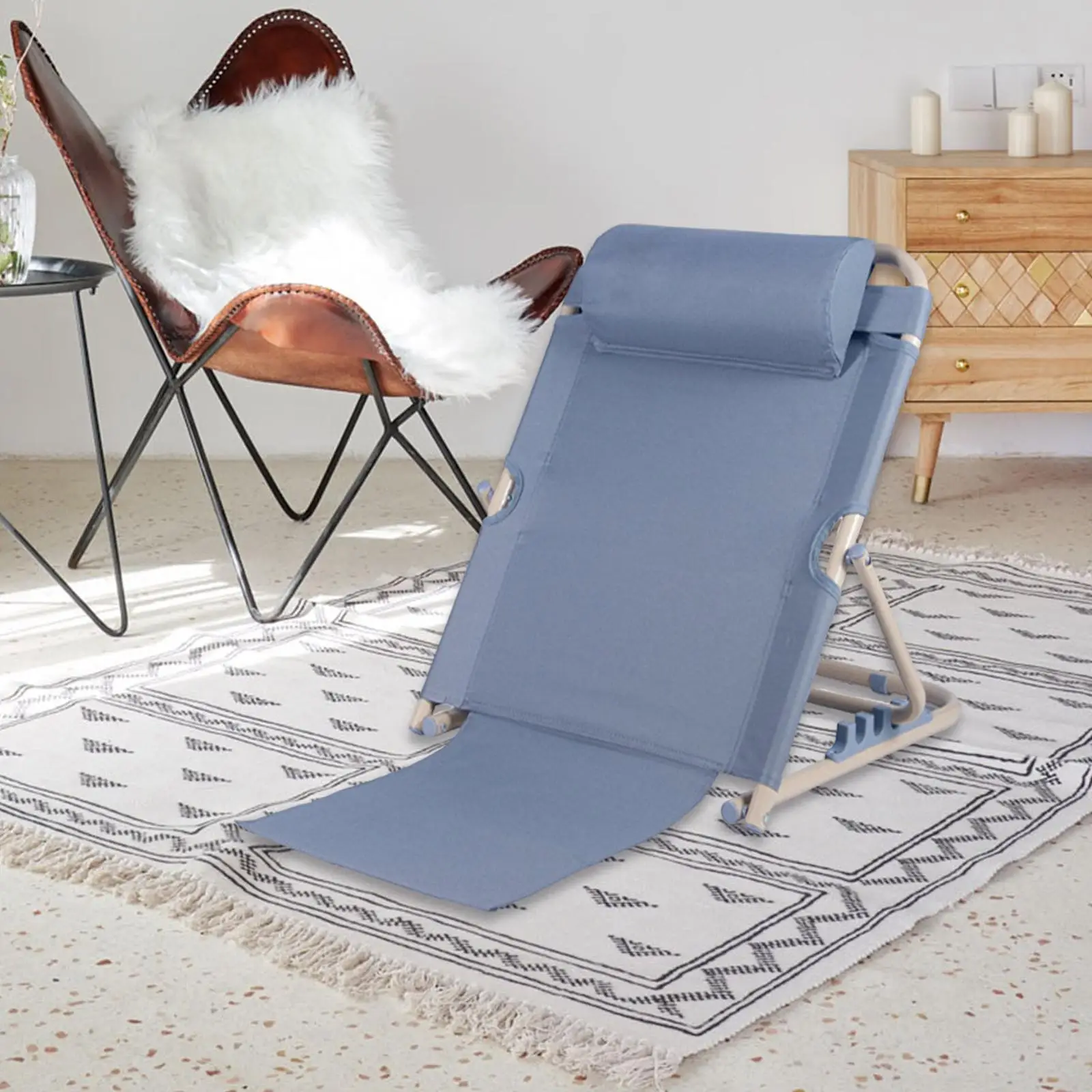 Lifting Bed Backrest Folding Chair for Adult Portable Back Rest for Neck