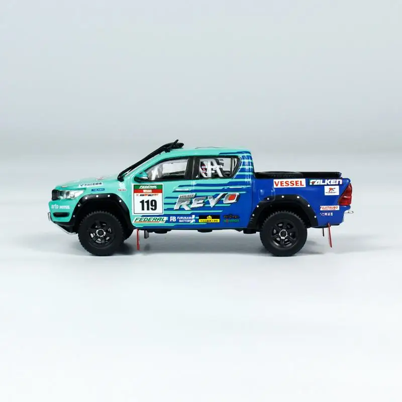 Tarmac Works 1/64 Hilux AXCR 2017 합금 장난감 모터, 다이캐스트 금속 모델 선물