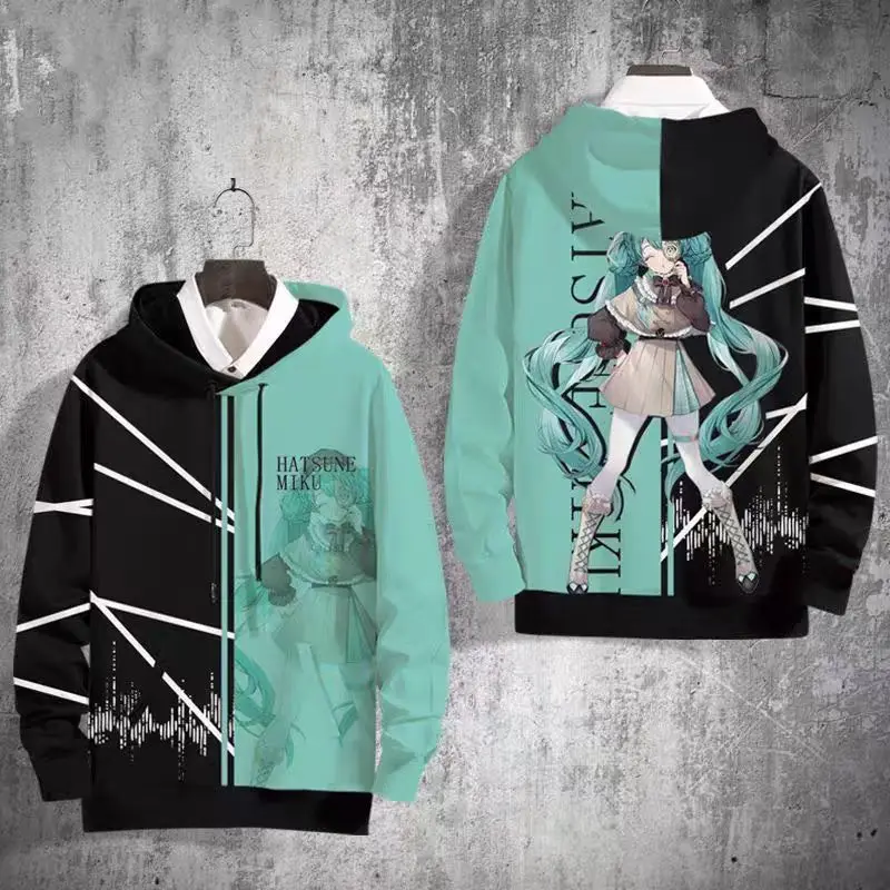 سترة هاتسون ميكو الجديدة للخريف برقبة دائرية للرجال والنساء مع نفس معطف محيطي أنيمي ميكو مطبوع بأكمام طويلة #6