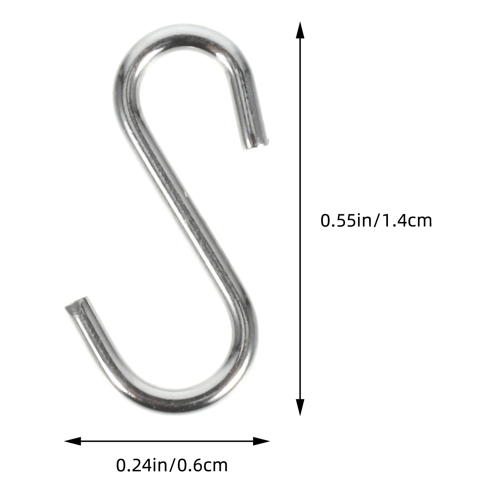 100PCS Stainless Steel S Shaped Hooks for Hanging Jewelry Keys S Shaped Hooks Tags Photos Mini Metal Hangers for Crafts