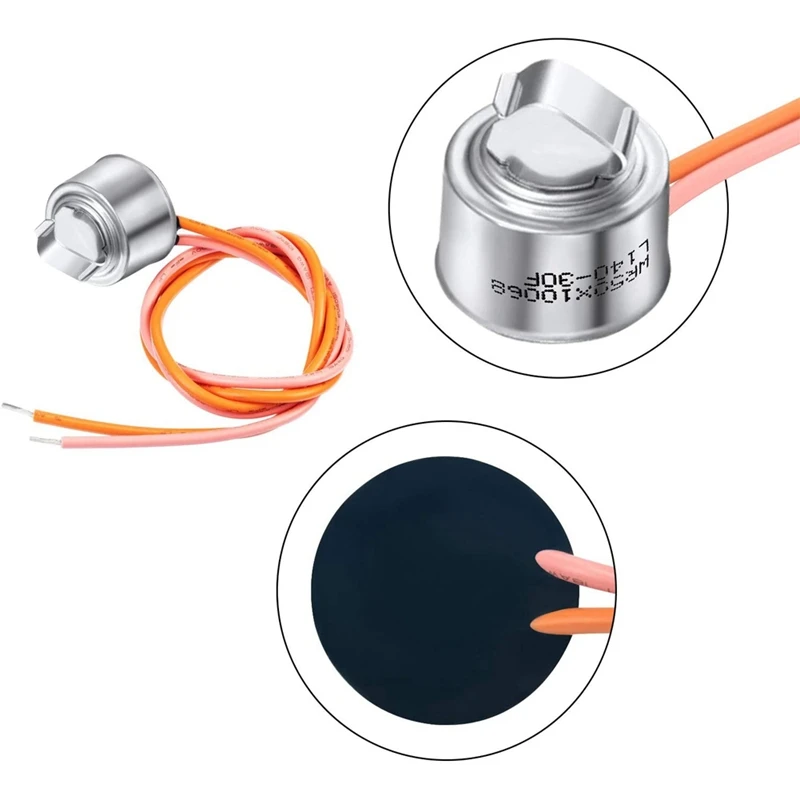 Top ข้อเสนอ2 Pcs WR55X10025ตู้เย็นอุณหภูมิ Sensor เปลี่ยน914093, WR50X10068 Defrost Thermostat สำหรับ GE ตู้เย็น