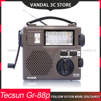 Tecsun Gr-88p Digital Radio Receiver Emergency Light Radio Dynamo Radio With Built-In Speaker Manual Hand Power Customize Gifts