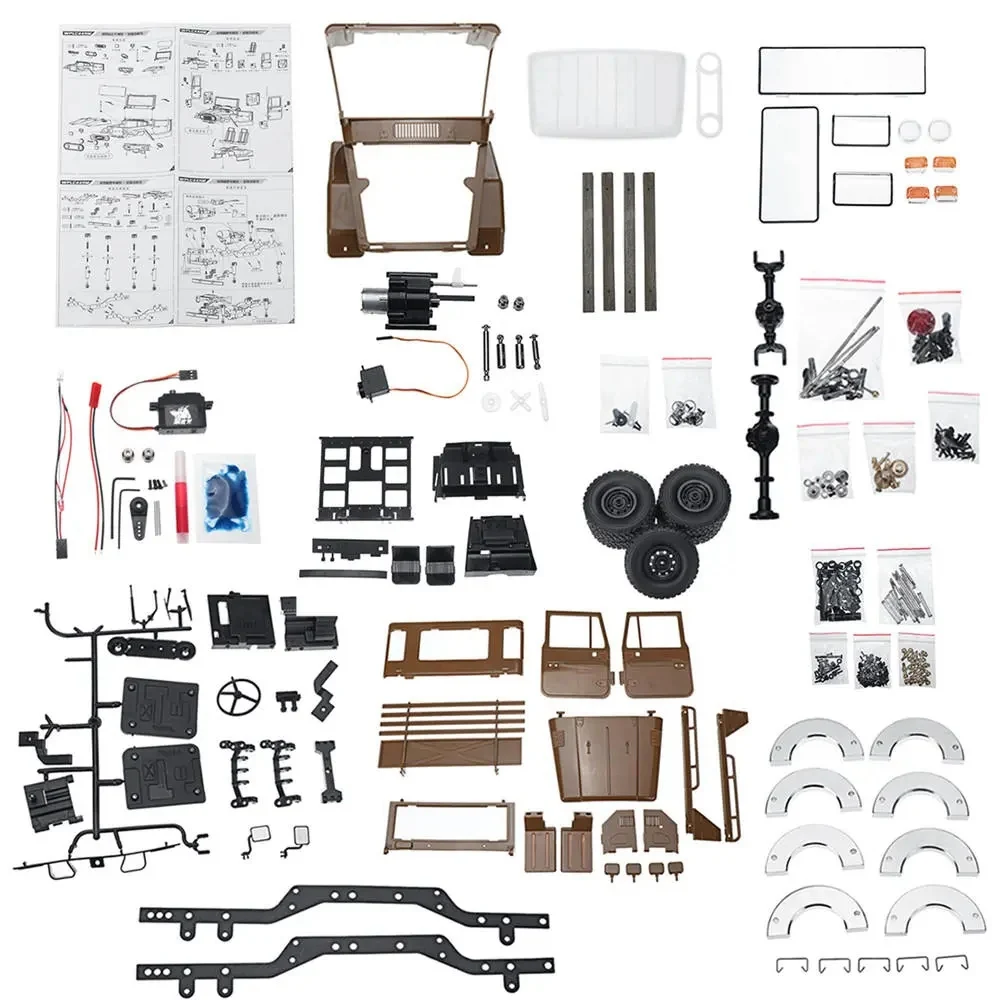 

1/16 Metal Unassembled Edition Kit for WPL C44KM FJ40 4WD Climbing Off-Road Truck Diy Accessories Parts,Yellow