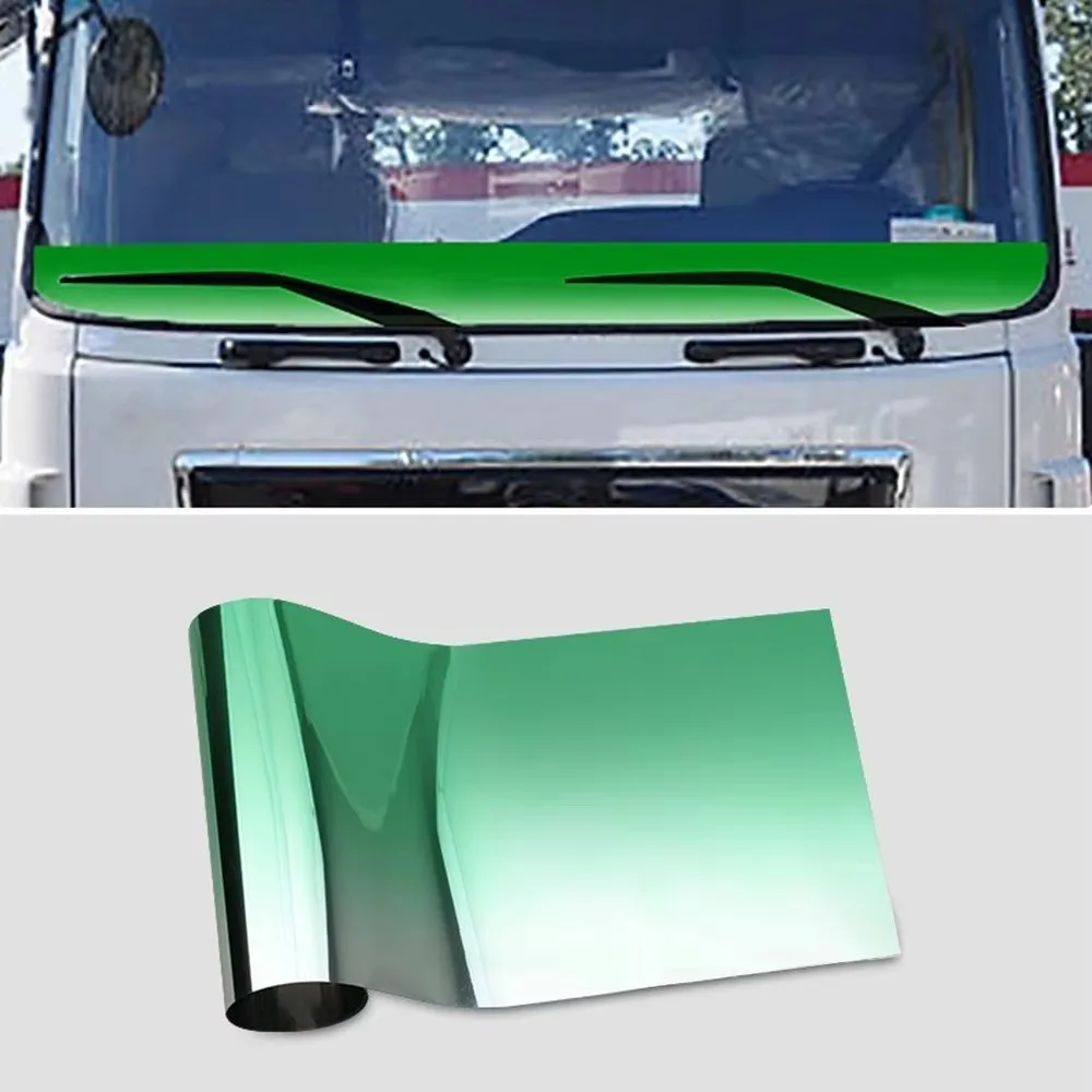 Practical Heat Insulation Chameleon Windshield Film Iridescent Color Shift Car Sun Visor Strip Windshield Decorative Sticker
