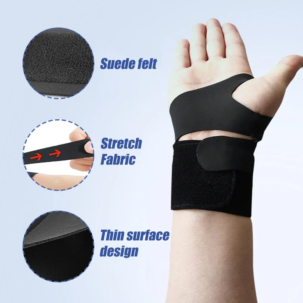 1 PCS Wrist Thumb Brace Ultra-thin Compression Wrist Straps Thumb Support for Tendonitis, Tenosynovitis, Carpal Tunnel Arthritis