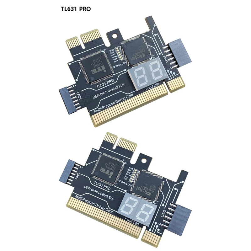 Imagem -04 - Pro Pci-e para Mini Lpc Placa-mãe Diagnóstico Analisador Tester Debug Cartões Multifunction Cartão de Diagnóstico Tl631