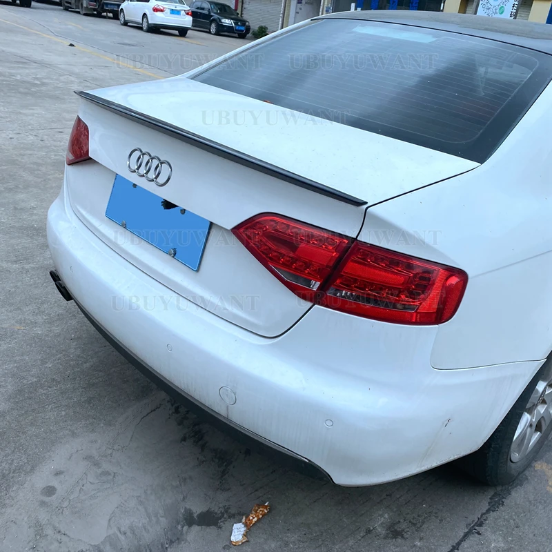 Voor Audi A4 B8 B8.5 Spoiler 2009-2016 Abs Plastic Ongeverfde Kleur Achterspoiler Kofferbak Lip Boot Cover Auto Styling