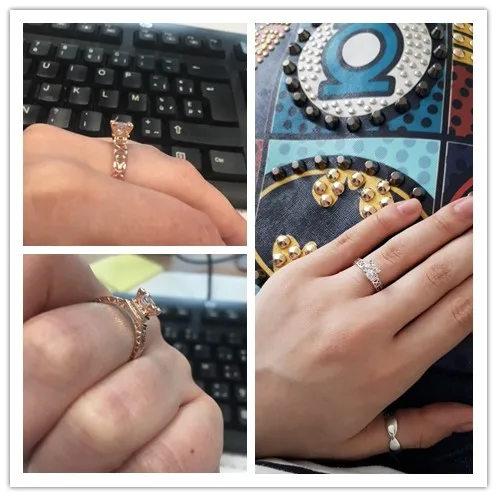 Unique Eiffel Tower Design Rings for Women Sliver Color Romantic Zirconia Crystal Finger Rings R139 R336 Xmas Gift