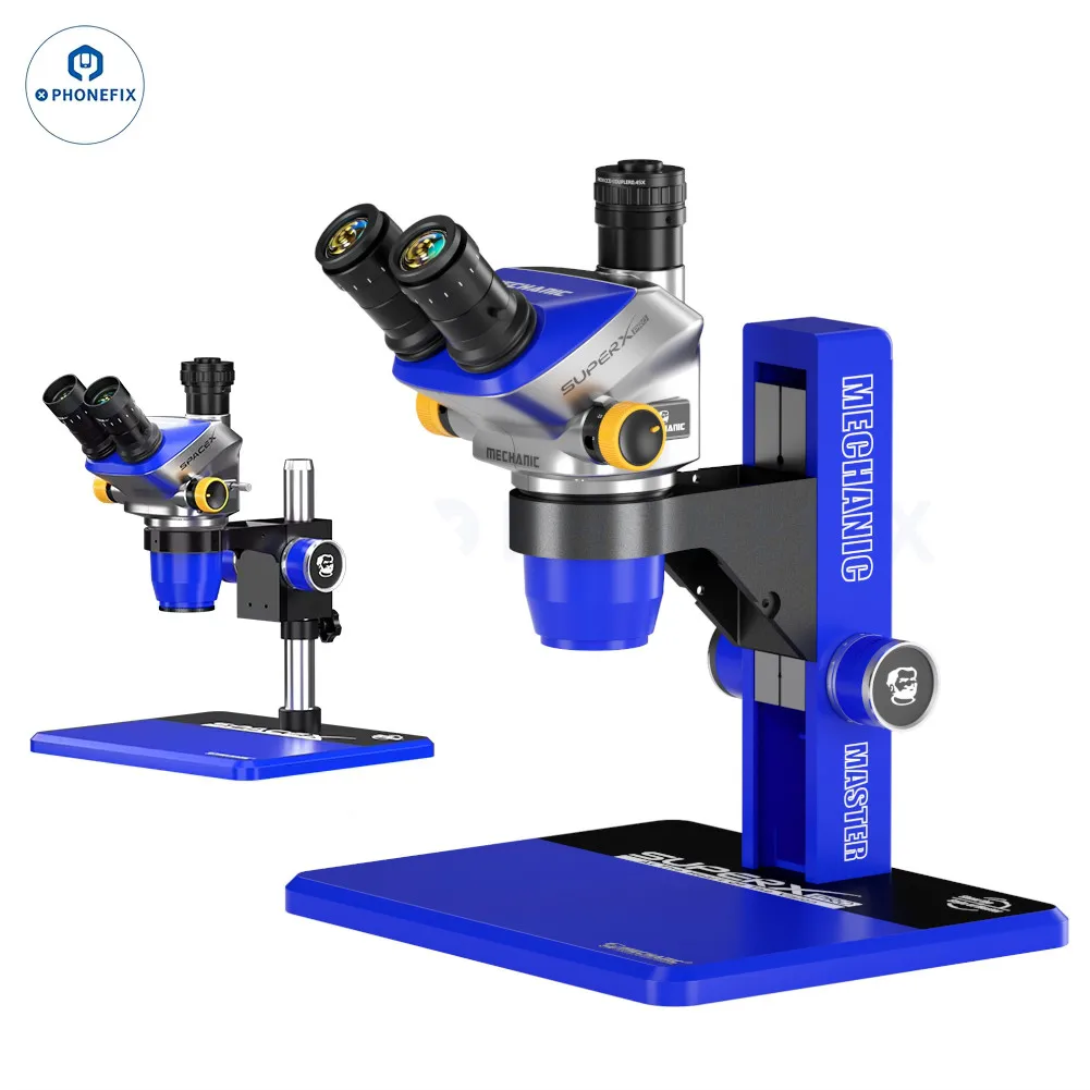 Mechanic SpaceX Pro -B11/TSD 6.5X-52X Ultra High Magnification Trinocular Stereo Microscope with 0.45X CTV Lens PL10X26 Eyepiece