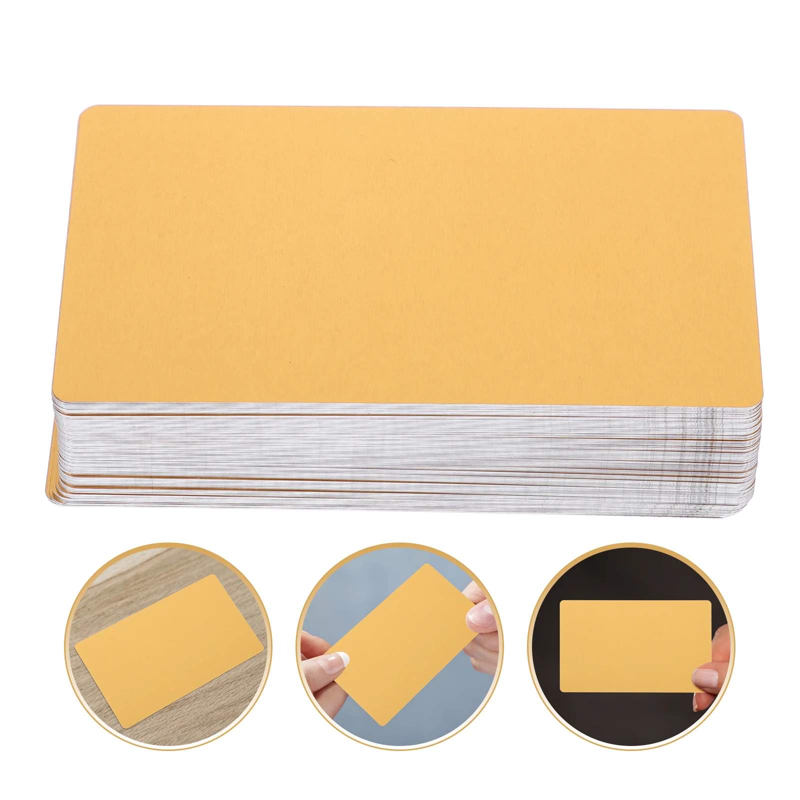 

Sublimation Business Card Aluminum Plate DIY Blank Smooth Name Cards Engraved Aluminium