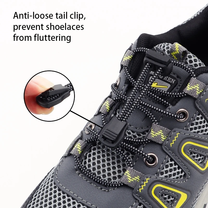 Elastic No Tie Laces Lazy Person Shoe Ties Sports Shoe Laces Self-Adhesive Quick Release Elastic Shoelaces for Running