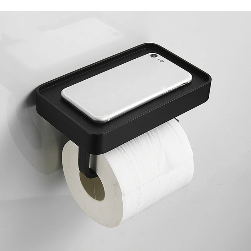 

Zinc Alloy Paper Towel Holder Roll Tissue Holders Toilet Storage Racks Household Wall Mounted Bathroom Shelves