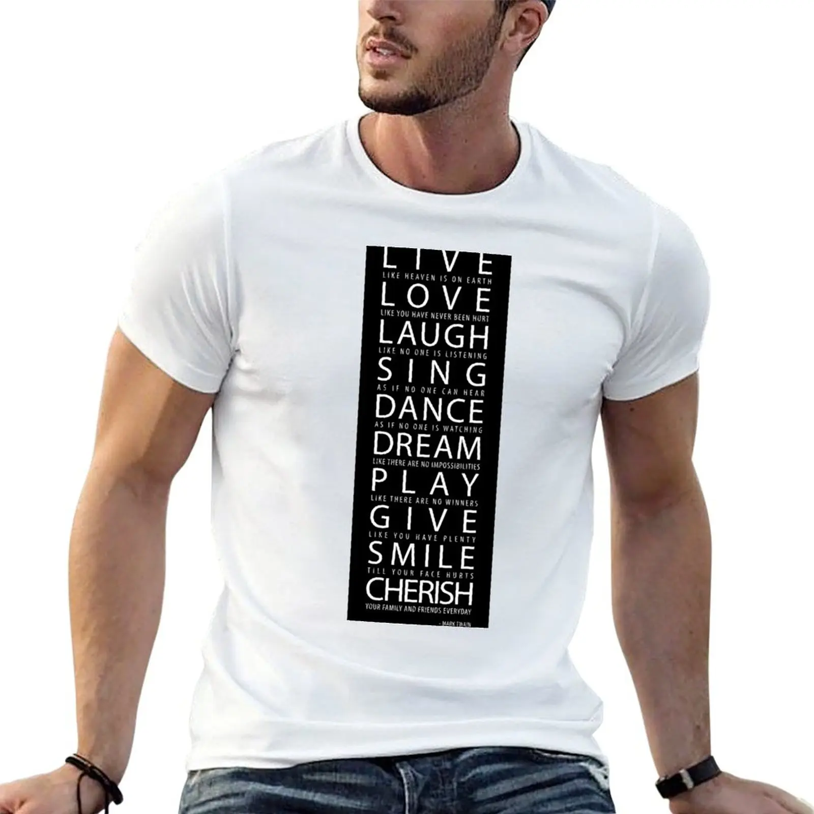 Mark Twain Quote T-Shirt Big and Tall Casual T-Shirt