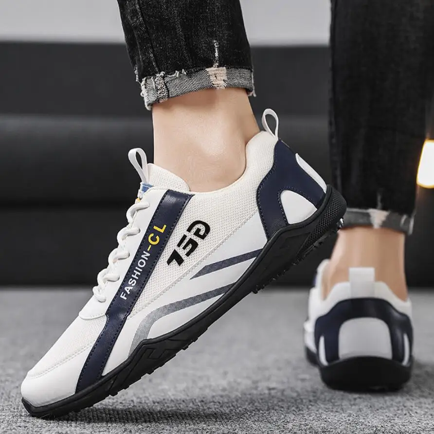 Spring Fashion Men Casual Anti-Slip Running Shoes Soft Bottom Mesh Breathable Sneakers Trendy Men Athletic Shoes Tenis Masculino